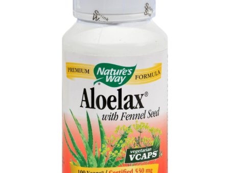 Nature s Way Aloelax With Fennel Seed - 100 Vegetarian Capsules Online Hot Sale