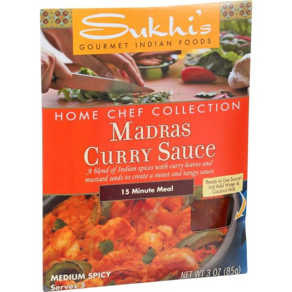 Sukhi s Gourmet Indian Food Madras Curry Paste - 3 Oz - Case Of 6 Sale