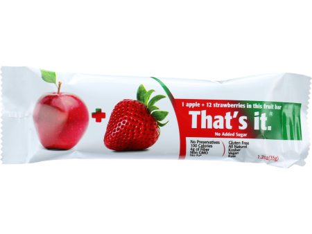 That s It Fruit Bar - Apple And Strawberry - Case Of 12 - 1.2 Oz Online now