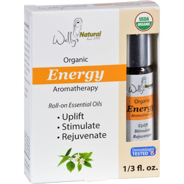 Wallys Natural Products Aromatherapy Blend - Organic - Roll-on - Essential Oils - Energy - .33 Oz Hot on Sale