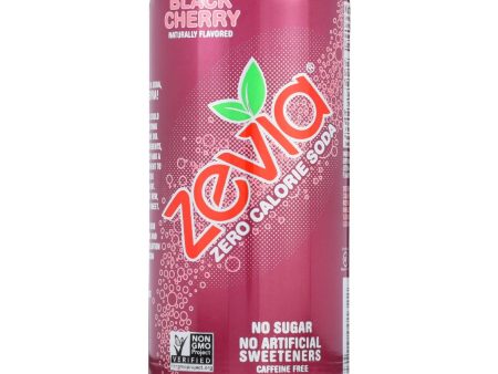 Zevia Soda - Zero Calorie - Black Cherry - Tall Girls Can - 16 Oz - Case Of 12 Fashion