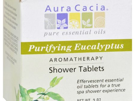 Aura Cacia Purifying Aromatherapy Shower Tablets Eucalyptus - 3 Tablets For Sale