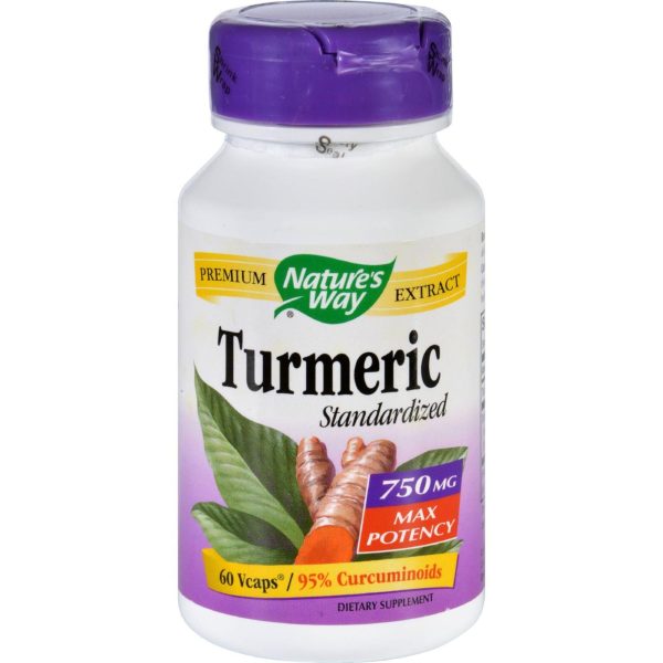 Nature s Way Turmeric - Maximum Potency - 750 Mg - 60 Vegetarian Capsules For Sale