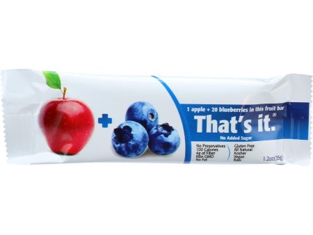 That s It Fruit Bar - Apple And Blueberry - Case Of 12 - 1.2 Oz Fashion