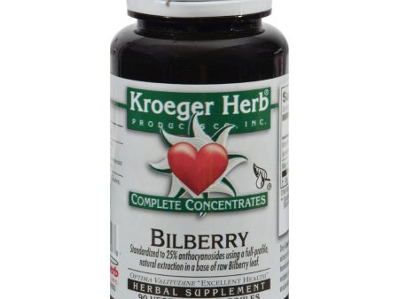 Kroeger Herb Bilberry - 90 Vegetarian Capsules on Sale