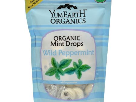 Yummy Earth Organic Candy Drops Wild Peppermint - 3.3 Oz - Case Of 6 Online Sale