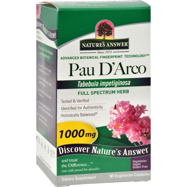 Nature s Answer Pau D arco Inner Bark - 90 Capsules Online now