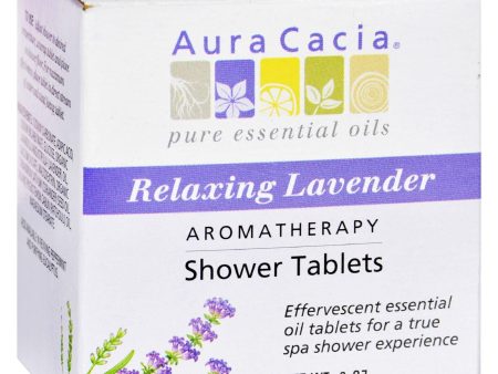 Aura Cacia Aromatherapy Shower Tablets Relaxing Lavender - 3 Tablets For Discount