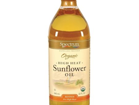 Spectrum Naturals High Heat Refined Organic Sunflower Oil - Case Of 12 - 32 Fl Oz. Hot on Sale