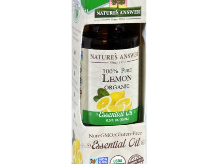 Natures Answer Essential Oil - Organic - Lemon - .5 Oz Online now