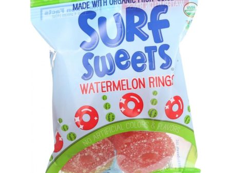 Surf Sweets Organic Rings - Watermelon - 2.75 Oz - Case Of 12 Online Sale