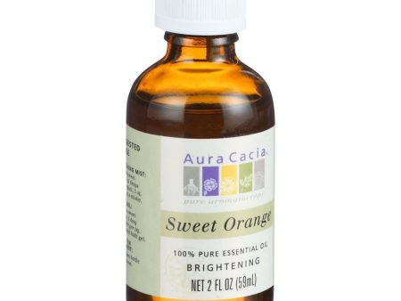 Aura Cacia Essential Oil - Brightening Sweet Orange - 2 Oz Online Sale