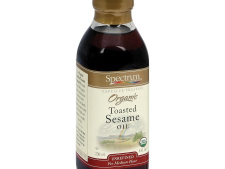 Spectrum Naturals Organic Unrefined Toasted Sesame Oil - Case Of 6 - 8 Fl Oz. Online Hot Sale