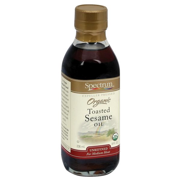 Spectrum Naturals Organic Unrefined Toasted Sesame Oil - Case Of 6 - 8 Fl Oz. Online Hot Sale