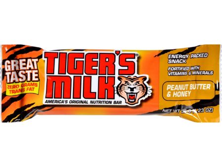 Tigers Milk Bar - Peanut Butter And Honey - 1.23 Oz - Case Of 24 Online