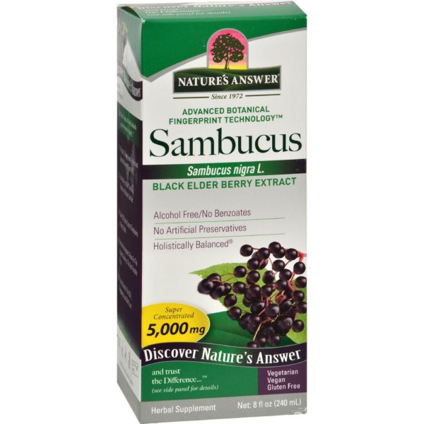 Nature s Answer Sambucus Nigra Black Elder Berry Extract - 8 Fl Oz Sale