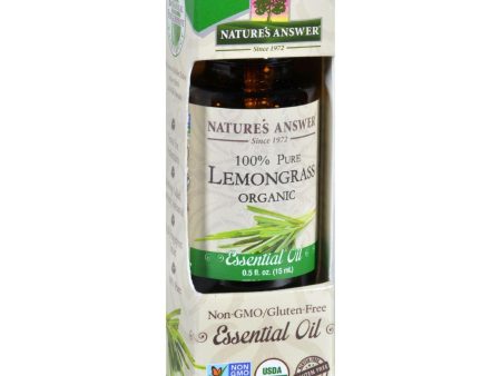 Natures Answer Essential Oil - Organic - Lemongrass - .5 Oz Sale