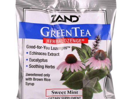 Zand Counter Display - Herbal Supplement - Herbalozenge - Green Tea With Echinacea - 15 Lozenges - Case Of 12 Sale