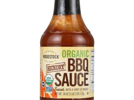 Woodstock Bbq Sauce - Organic - Hickory Smoked - 18 Oz - Case Of 12 For Discount