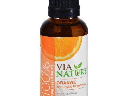 Via Nature Essential Oil - 100 Percent Pure - Orange - 1 Fl Oz Sale