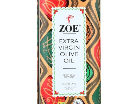 Zoe Olive Oil - Extra Virgin - Case Of 12 - 1 Liter Hot on Sale