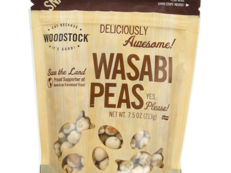 Woodstock Snacks - All Natural - Peas - Wasabi - 7.5 Oz - Case Of 8 Sale