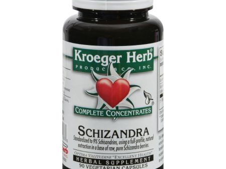 Kroeger Herb Schizandra - 90 Vegetarian Capsules Online now