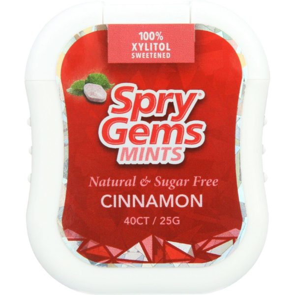 Spry Mints - Xylitol - Gems - Cinnamon - 40 Count - Case Of 6 Hot on Sale