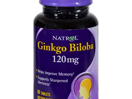 Natrol Ginkgo Biloba - 120 Mg - 60 Tablets Online Hot Sale