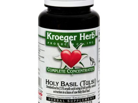 Kroeger Herb Holy Basil - Complete Concentrate - 90 Vegetarian Capsules For Cheap