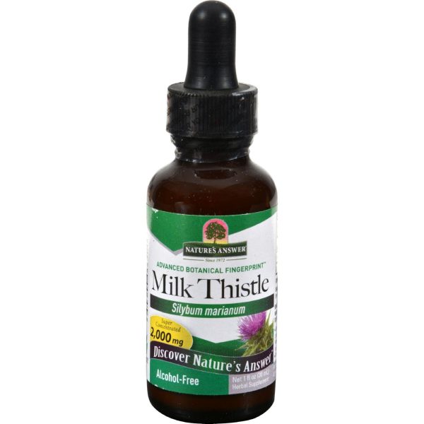 Nature s Answer Milk Thistle Seed Alcohol Free - 1 Fl Oz For Discount