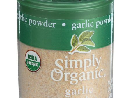 Simply Organic Garlic - Organic - Powder - .92 Oz - Case Of 6 Online now