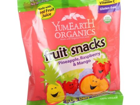 Yumearth Organics Fruit Snacks - Pineapple Raspberry Mango - 2 Oz - Case Of 12 Online