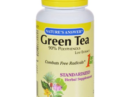 Nature s Answer Green Tea Leaf Extract - 30 Vegetarian Capsules Online Hot Sale