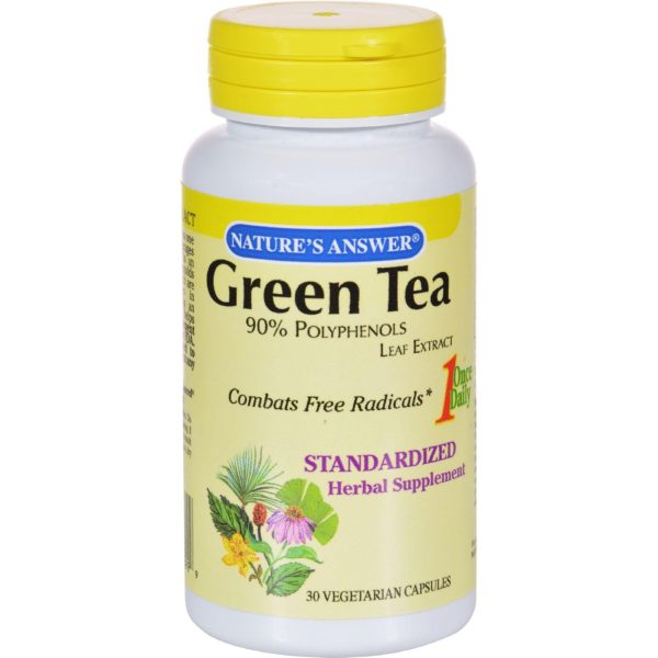 Nature s Answer Green Tea Leaf Extract - 30 Vegetarian Capsules Online Hot Sale