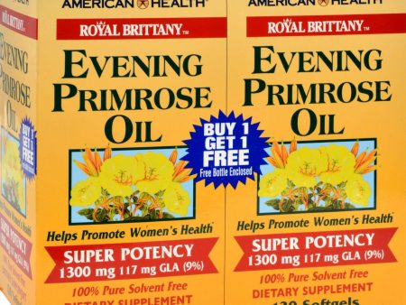 American Health Royal Brittany Evening Primrose Oil Twin Pack - 1300 Mg - 120+120 Softgels For Cheap