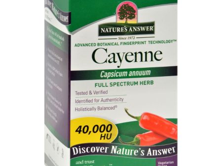 Nature s Answer Cayenne Pepper Fruit - 90 Vegetarian Capsules Fashion