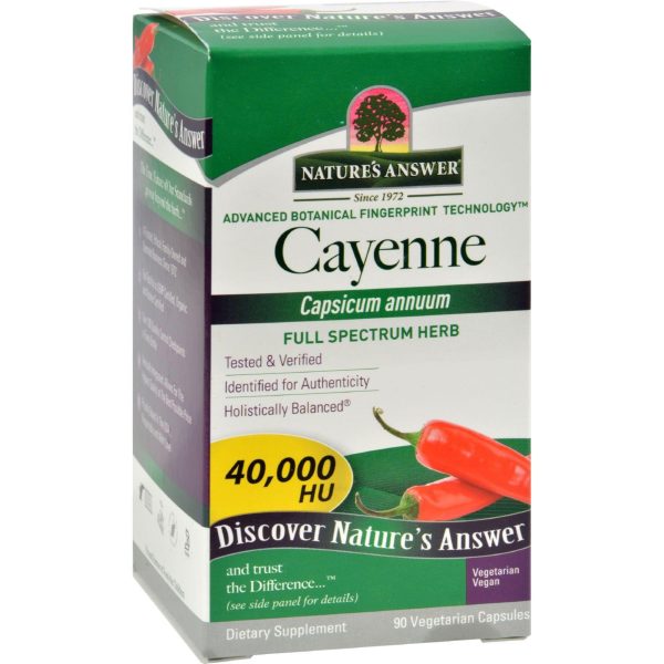 Nature s Answer Cayenne Pepper Fruit - 90 Vegetarian Capsules Fashion