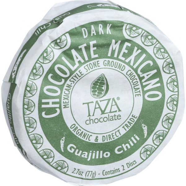 Taza Chocolate Organic Chocolate Mexicano Discs - 50 Percent Dark Chocolate - Guajillo Chili - 2.7 Oz - Case Of 12 Online now