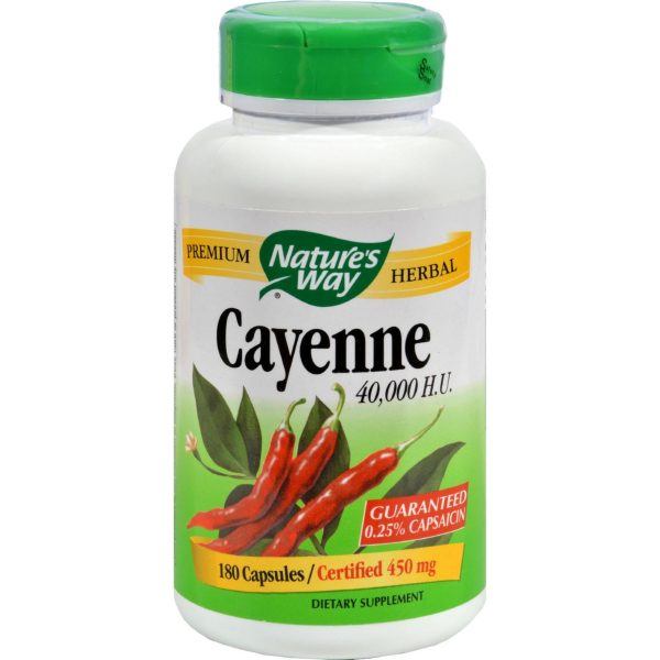 Nature s Way Cayenne 40000 Hu - 450 Mg - 180 Capsules For Sale