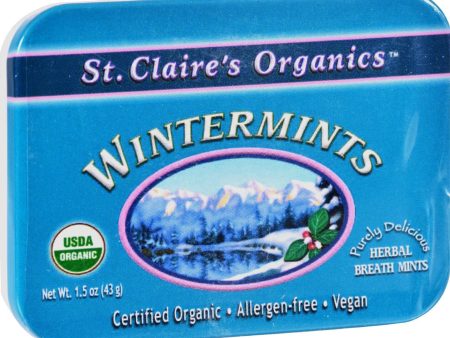 St Claire s Organic Wintermints Display Case - Case Of 6 - 1.5 Oz Online now