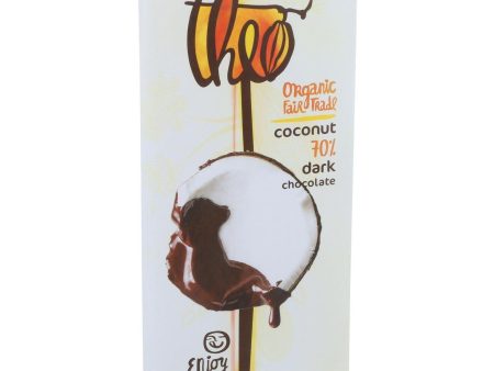 Theo Chocolate Organic Chocolate Bar - Classic - Dark Chocolate - 70 Percent Cacao - Coconut - 3 Oz Bars - Case Of 12 For Cheap