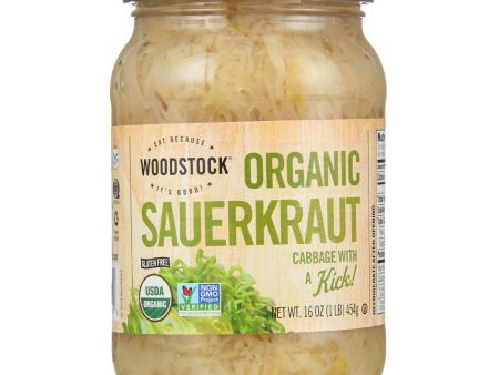 Woodstock Sauerkraut - Organic - Cabbage - 16 Oz - Case Of 12 Discount