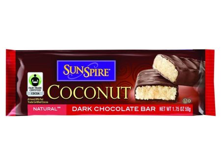 Sunspire Foods Coconut Bar - Premium Dark Chocolate - 1.75 Oz Bars - Case Of 24 For Cheap