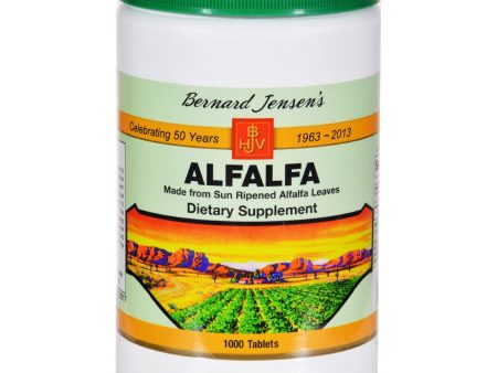 Bernard Jensen Alfalfa Leaf Tablets - 550 Mg - 1000 Tablets Fashion