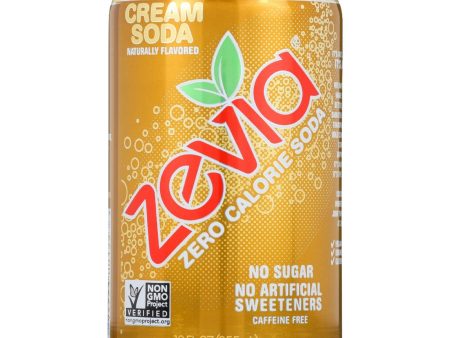 Zevia Soda - Zero Calorie - Cream Soda - Can - 6-12 Oz - Case Of 4 Online Hot Sale