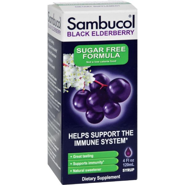 Sambucol Black Elderberry Syrup - Sugar Free - 4 Oz Discount