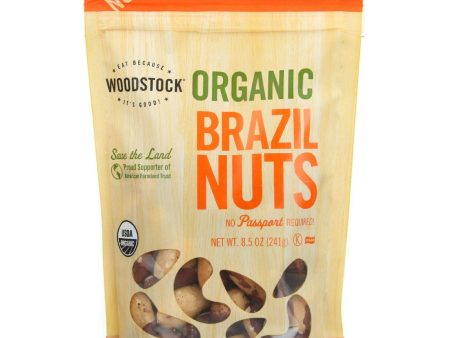 Woodstock Nuts - Organic - Brazil - 8.5 Oz - Case Of 8 For Cheap