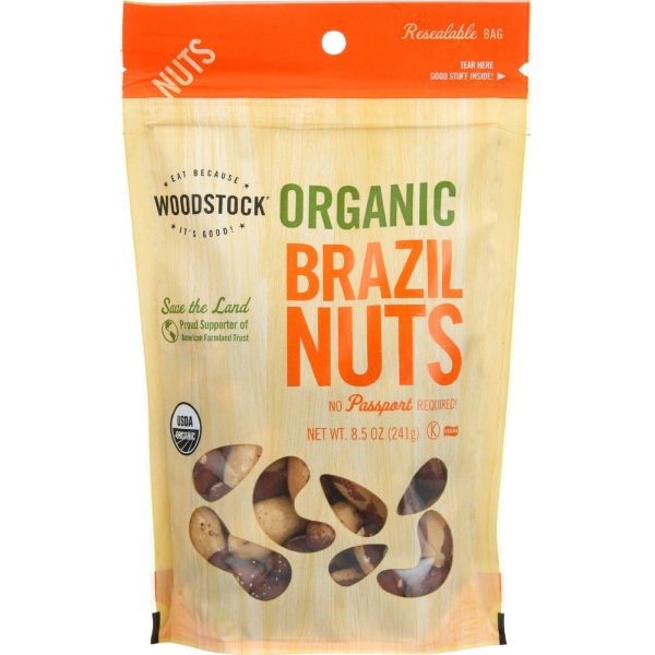 Woodstock Nuts - Organic - Brazil - 8.5 Oz - Case Of 8 For Cheap