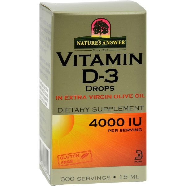 Nature s Answer Vitamin D-3 Drops - 4000 Iu - 0.5 Fl Oz Online Sale